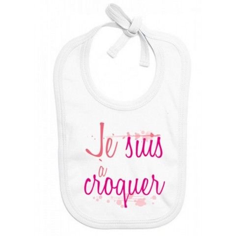 Bavoir de bébé je suis à croquer fille