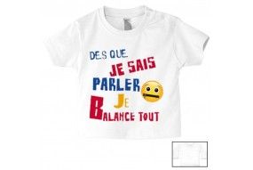 Tee-shirt de bébé je ne râle pas je m'exprime