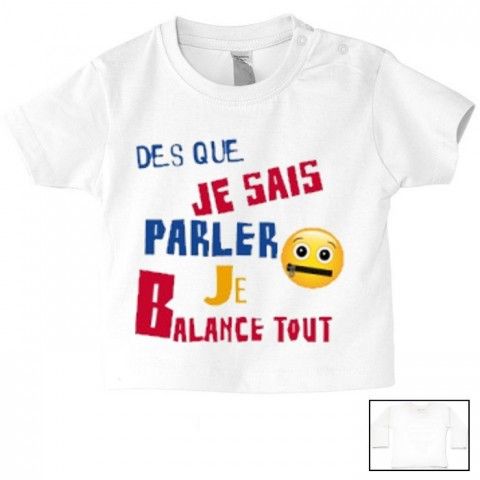 Tee-shirt de bébé je ne râle pas je m'exprime