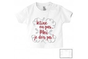 Tee-shirt de bébé c’est pas que je ne t’écoute pas c’est juste que je m’en fous