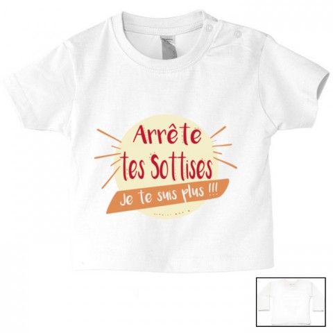 Tee-shirt de bébé c’est pas que je ne t’écoute pas c’est juste que je m’en fous