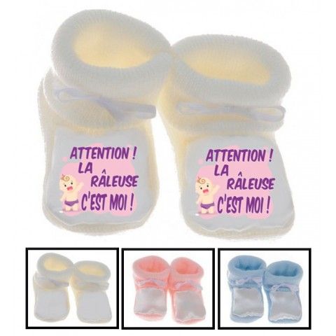 Chaussons de naissance attention la râleuse c’est moi