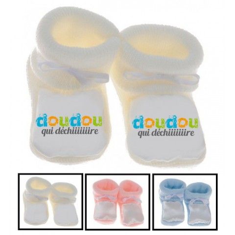 Chaussons de naissance doudou qui déchiiire