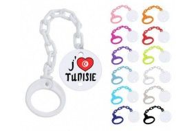 Attache tétine j’aime Tunisie