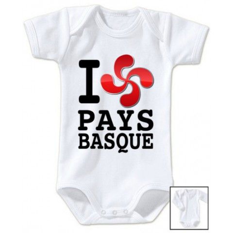 Body de bébé i love Pays Basque