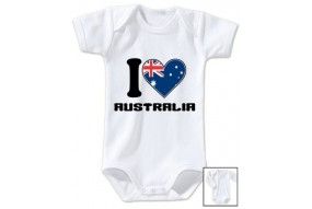 Body de bébé i love Australia