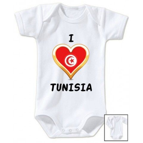 Body de bébé i love Tunisia flag