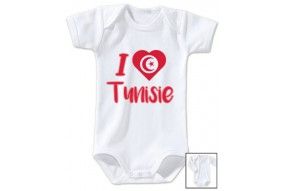 Body de bébé i love Tunisia bold