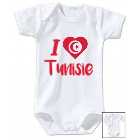 Body de bébé i love Tunisia bold