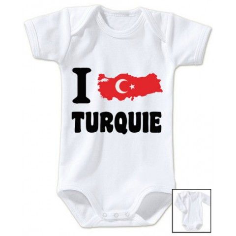 Body de bébé i love Turquie bold