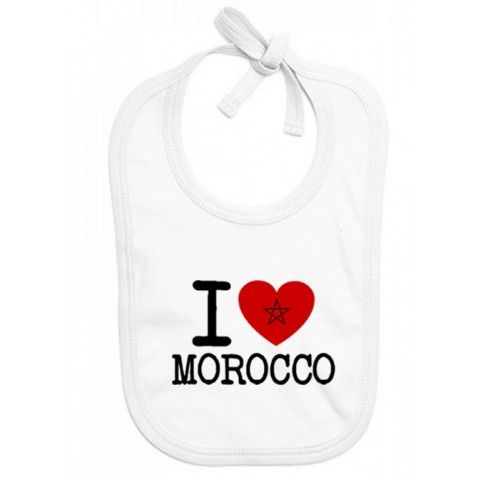 Bavoir de bébé i love Morocco