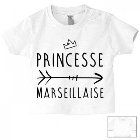 Tee-shirt de bébé princesse Marseillaise