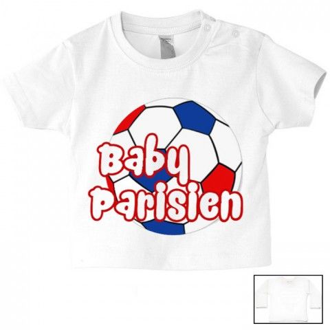 Tee-shirt de bébé baby Parisien foot