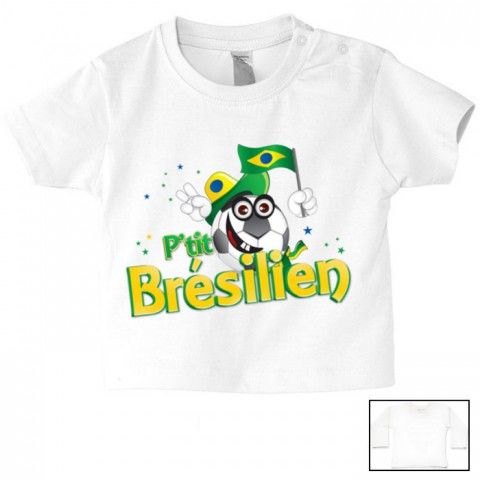 Tee-shirt de bébé p’tit Brésilien