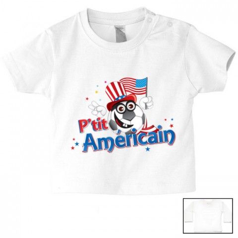 Tee-shirt de bébé p’tit Américain