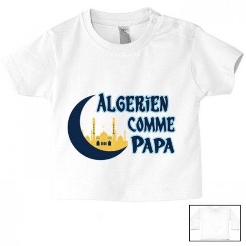 Tee-shirt de bébé Algérien comme papa