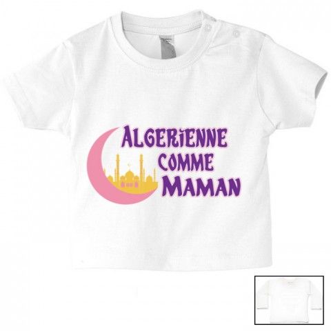 Tee-shirt de bébé Algérienne comme maman