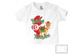 Tee-shirt de bébé bébé Tunisien green camel