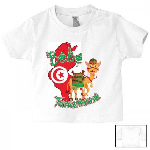 Tee-shirt de bébé bébé Tunisienne green camel