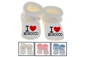Chaussons de bébé i love Morocco