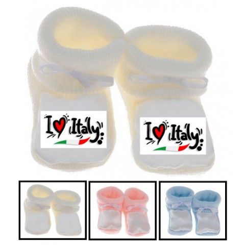 Chaussons de bébé i love Italy