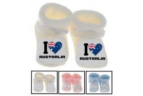 Chaussons de bébé i love Australia