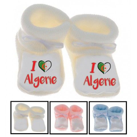 Chaussons de bébé i love Algerie