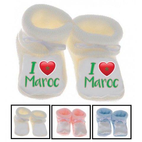 Chaussons de bébé i love Maroc