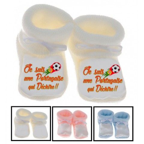 Chaussons de bébé je suis un Portugaise qui déchire