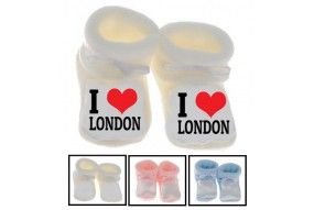 Chaussons de bébé i love London