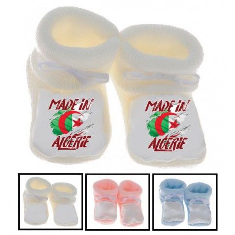 Chaussons de bébé made in Algérie petit flag