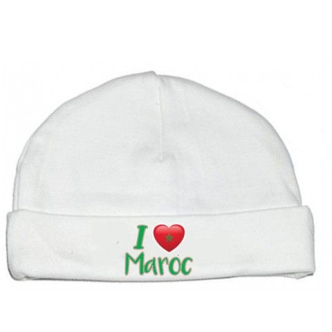 Bonnet de bébé i love Maroc