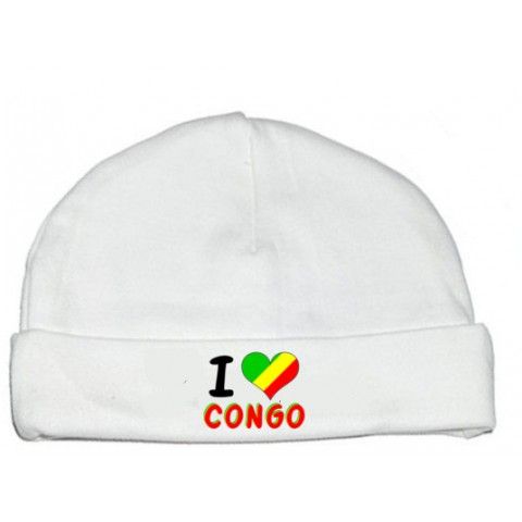 Bonnet de bébé i love Congo