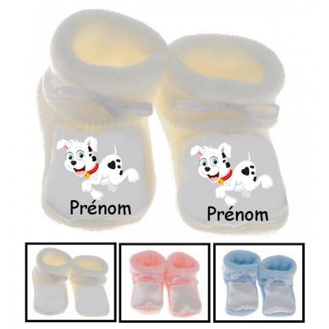 Chaussons De Bebe Chien Dalmatien Personnalises