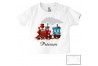 Tee-shirt de bébé train rouge personnalisée