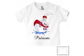 Tee-shirt de bébé lancement de fusée personnalisée
