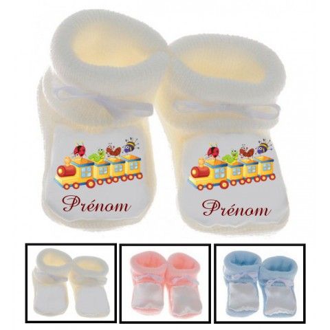 Chaussons de bébé lancement de fusée personnalisée