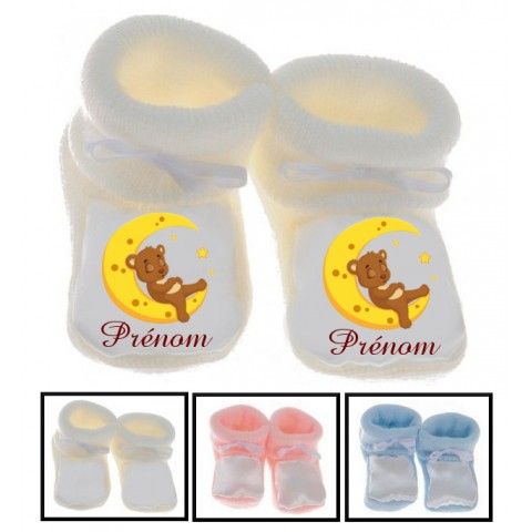 Chaussons de bébé lancement de fusée personnalisée