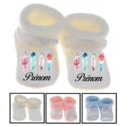 Chaussons de bébé lancement de fusée personnalisée