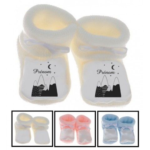 Chaussons de bébé lancement de fusée personnalisée