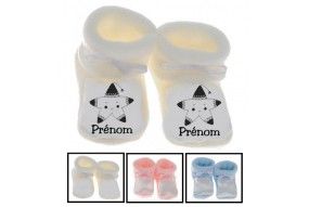 Chaussons de bébé lancement de fusée personnalisée