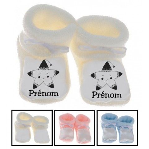 Chaussons de bébé lancement de fusée personnalisée