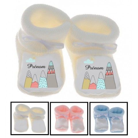 Chaussons de bébé lancement de fusée personnalisée