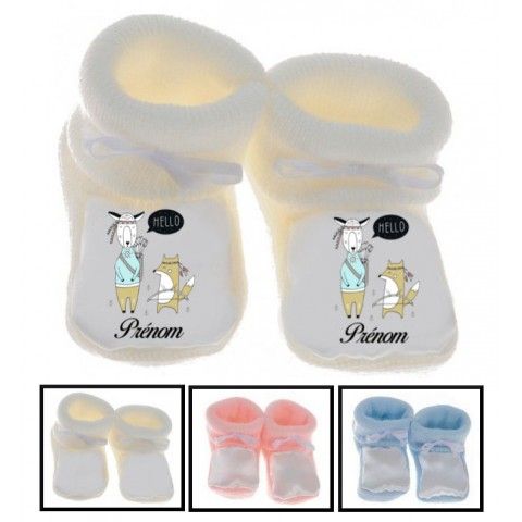 Chaussons de bébé lancement de fusée personnalisée