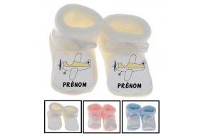 Chaussons de bébé lancement de fusée personnalisée