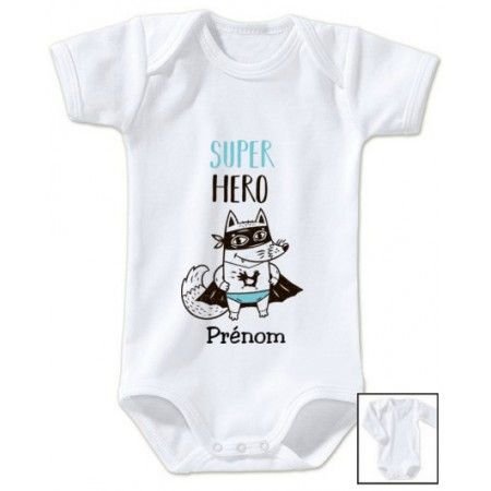 Body De Bebe Super Hero Loup Personnalisee