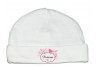 Bonnet de bébé château rose personnalisée