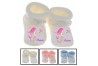 Chaussons de bébé château rose personnalisée