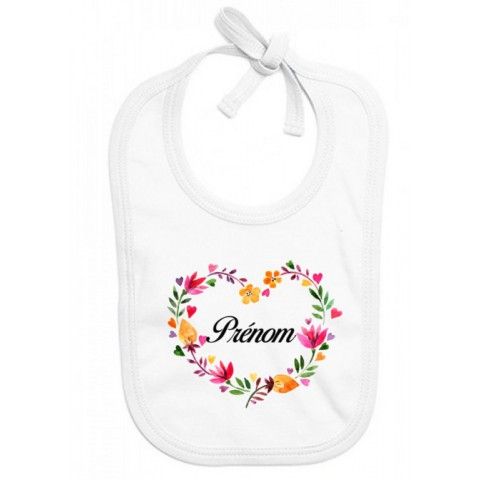 Bavoir de bébé château rose personnalisée