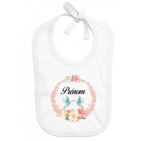 Bavoir de bébé château rose personnalisée